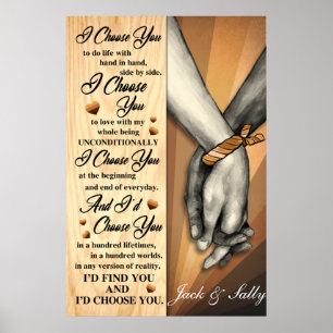 Poster Black Couple I Choose You