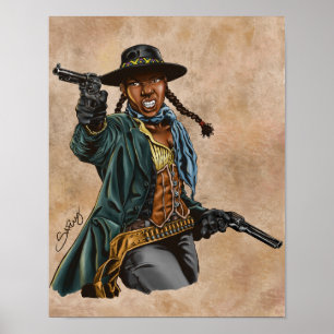 Poster Black Cowgirl