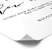 Poster Black Devis Combien de Baby shower de script de bo (Coin)