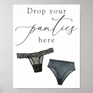Poster Black Drop Vos Culottes Ici Lingerie Douche Signe