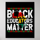 Poster Black Educators Conception du problème Mois de l'h (Devant)