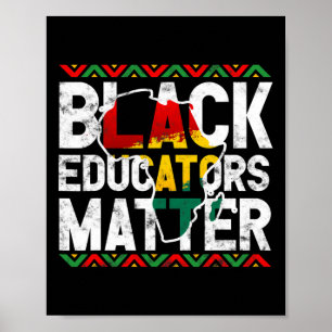 Poster Black Educators Conception du problème Mois de l'h