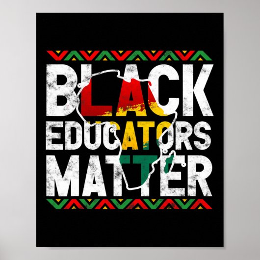 Poster Black Educators Conception du problème Mois de l'h (Devant)