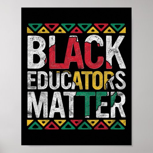 Poster Black Educators Problème Cadeau Histoire Mois Ense (Devant)