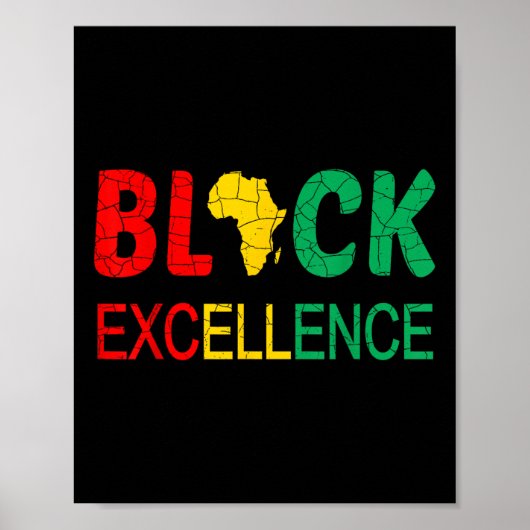 Poster Black Excellence Black Histoire Mois Bhm Hommes Fe (Devant)