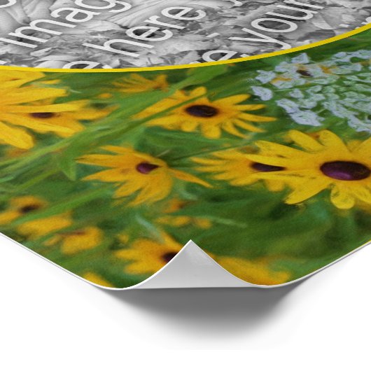 Poster Black Eyed Susan Daisy Art Créer votre propre phot (Coin)
