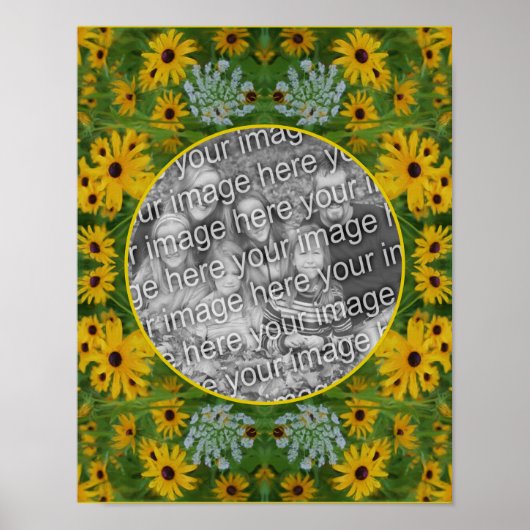 Poster Black Eyed Susan Daisy Art Créer votre propre phot (Devant)