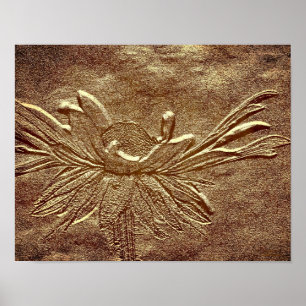 Poster Black Eyed Susan Flower Art Effet sculpté