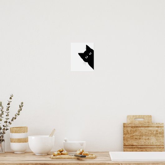 Poster Black Face Cat (Cuisine)