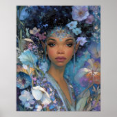 Poster Black Fantasy Art African American Elf Goddess (Devant)