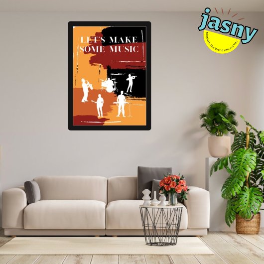 Poster Black Framed Faisons un peu de musique graphique