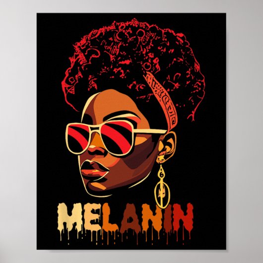 Poster Black Freedom Junetdix Black Pride Melanin Queen (Devant)