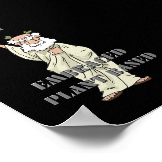 Poster Black Funny "J'Ai Embracé Basé Sur Le Plante" Post (Coin)