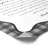 Poster Black Gingham Cute Ghost Diaper Thoughts Sign (Coin)