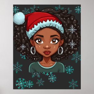 Poster Black Girl Christmas Magic Melanin Ugly Xmas Sweat