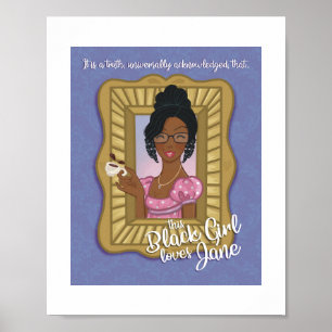 Poster Black Girl Loves en violet (mat)