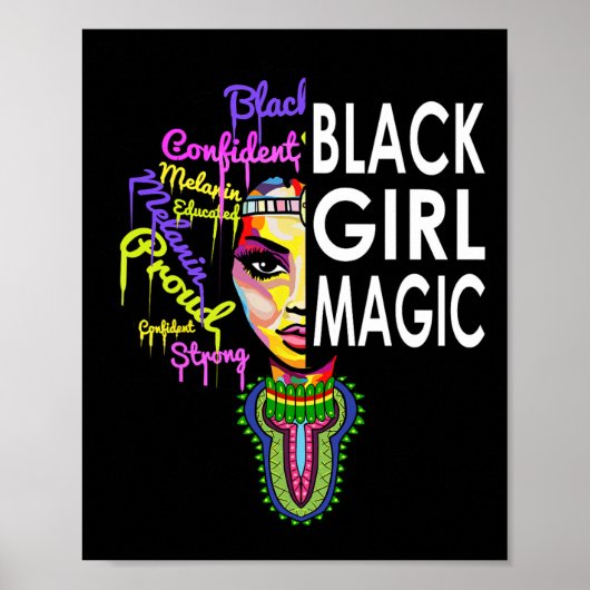 Poster Black Girl Magic T African Dashiki Outfit Pride Mo (Devant)