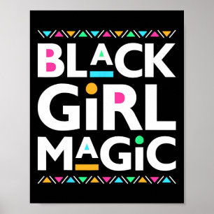 Poster Black Girls Magic Melanin Histoire africaine-améri