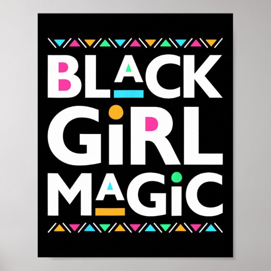 Poster Black Girls Magic Melanin Histoire africaine-améri (Devant)