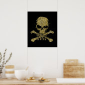 Poster Black Glam to the Bone Gold (Cuisine)