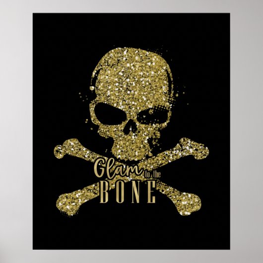 Poster Black Glam to the Bone Gold (Devant)