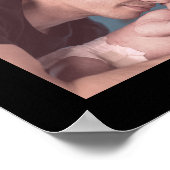 Poster Black & Gold 7 Photo Collage Nom de famille Monogr (Coin)