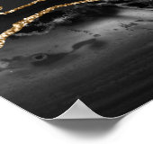 Poster Black Gold Agate Geode 18x24 Mariage Bienvenue (Coin)