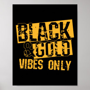 Poster Black Gold Game Day Group Chemise Pour Lycée Pour