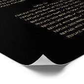 Poster Black Gold Glitter 12-Table Wedding Seating (Coin)