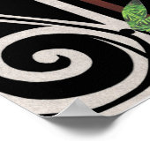 Poster Black Gold Green GUANTANAMO Papier Collage (Coin)