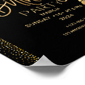 Poster Black Gold Luxury Bonne fête d'anniversaire (Coin)