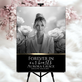 Poster Black Gold Memorial en niveaux de graisse