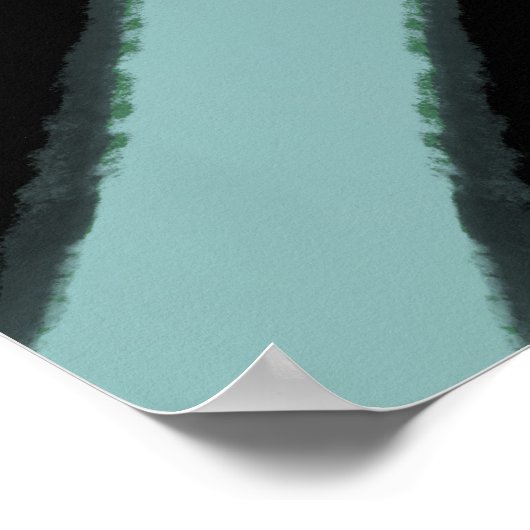 Poster Black Gold Mint Brush Strokes Triangles (Coin)