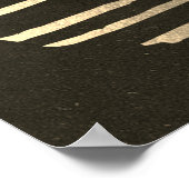 Poster Black Gold Moderne contemporaine Abstrait Wall Art (Coin)