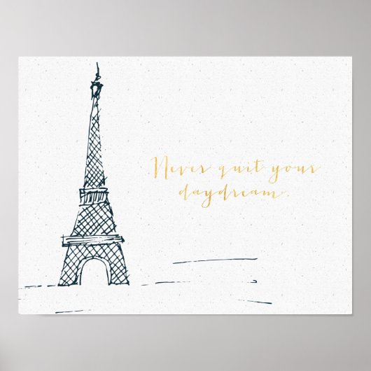 Poster Black Gold "Ne Cessez Jamais Votre Daydream" (Devant)