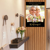 Poster Black gold photo collage anniversaire fête d'anniv