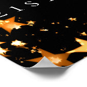 Poster Black gold photo collage étoiles 2 personnes anniv (Coin)