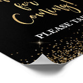 Poster Black & Gold Thank You For Coming Favor Table Sign (Coin)