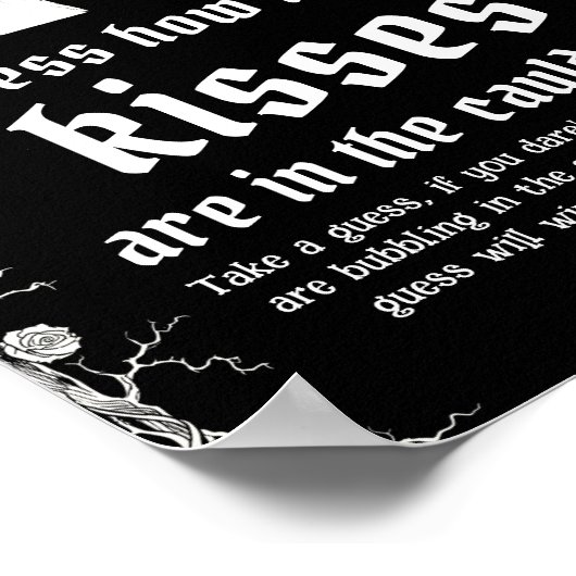 Poster Black Gothic Halloween Devinez Combien De Baisers  (Coin)