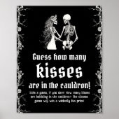 Poster Black Gothic Halloween Devinez Combien De Baisers  (Devant)