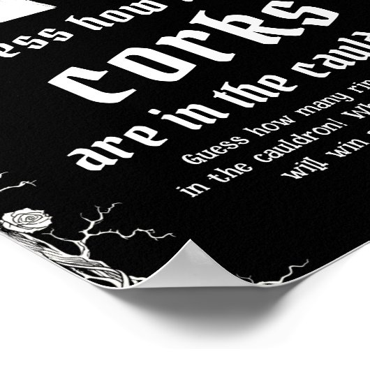 Poster Black Gothic Halloween Devinez Combien De Corks Je (Coin)