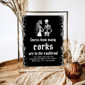 Poster Black Gothic Halloween Devinez Combien De Corks Je