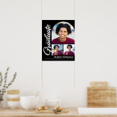 Poster Black Graduation 3 Photo Bold Arch Blanc Script (Cuisine)