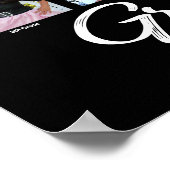 Poster Black Graduation K-12 Photo Collage blanc Script (Coin)