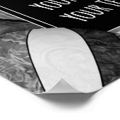 Poster black gray girls' volleyball team photo (Coin)