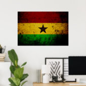 Poster Black Grunge Ghana (Bureau à domicile)
