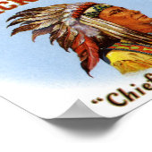 Poster Black Hawk Chef du Étiquette de cigares Broadleafs (Coin)