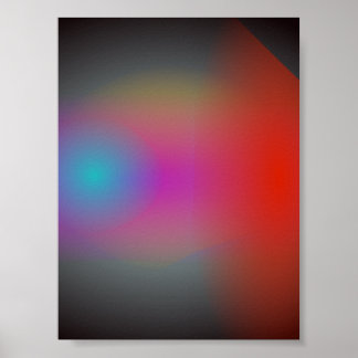 Poster Black Hazy Airbrush Art Abstrait