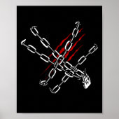 Poster Black Heart Red Chains Cool Gothic Valentine's Day (Devant)