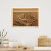 Poster Black Hills of Dakota Birdseye View 1880 (Cuisine)